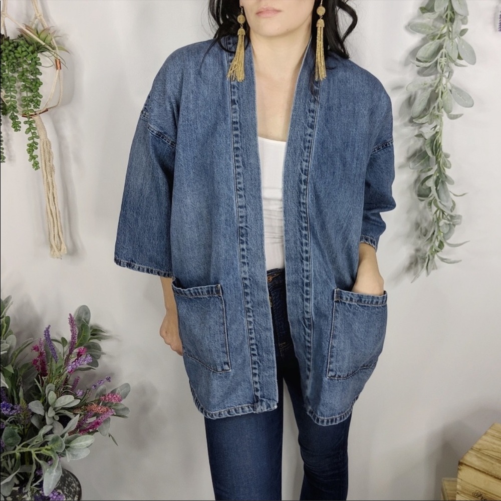Lucky brand denim kimono, size S. New with no tags.
